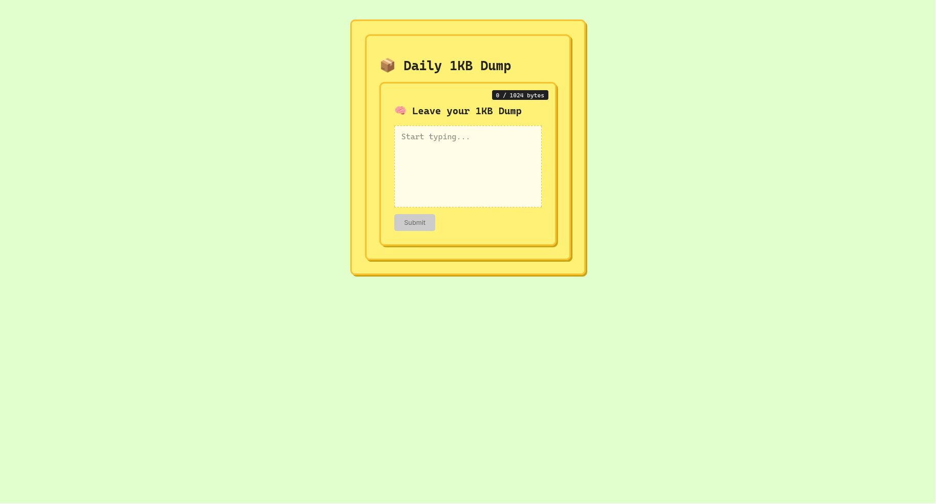 Daily 1KB Dump